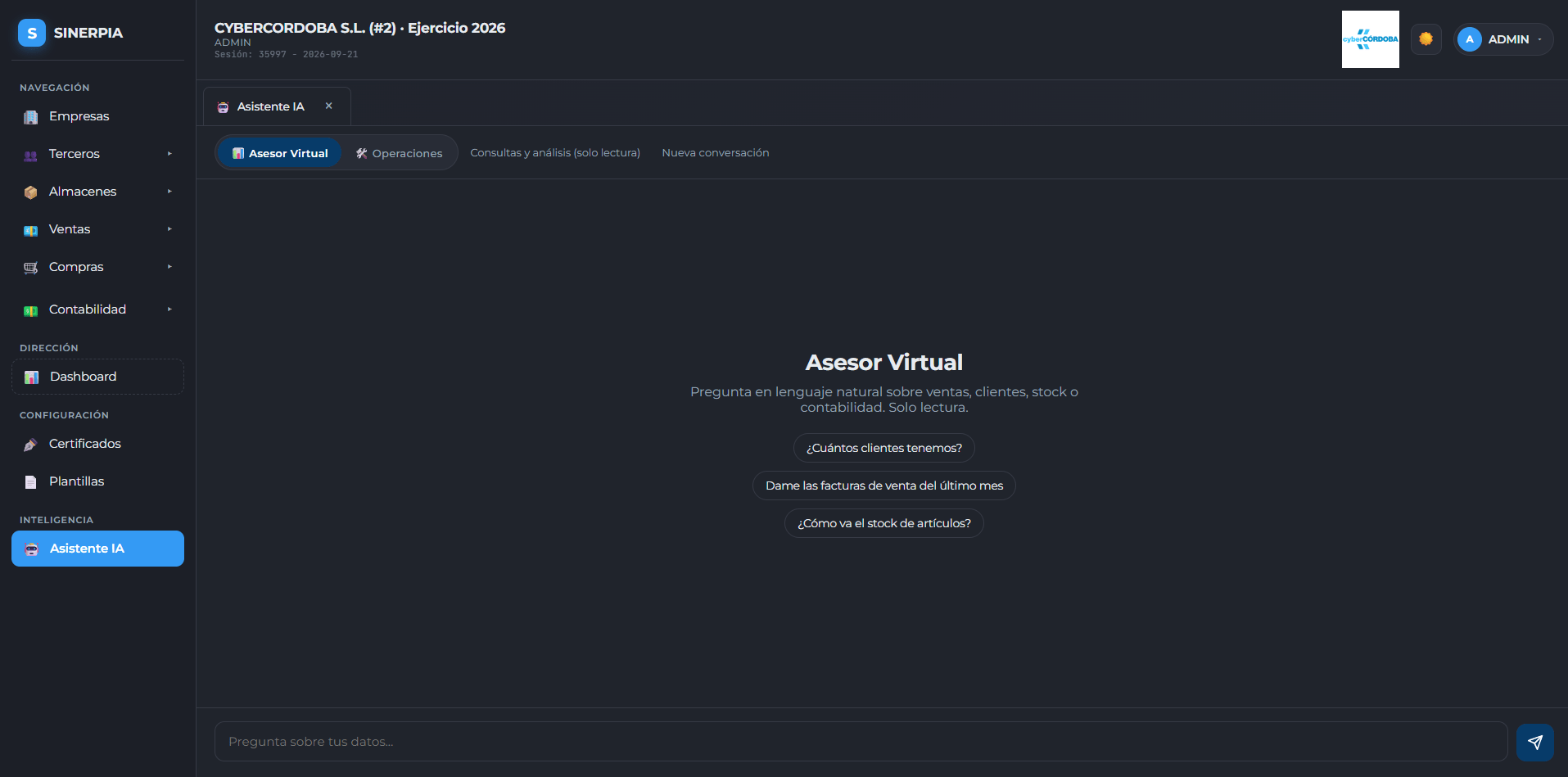 SINERPIA: Sistemas Integrados ERP + IA